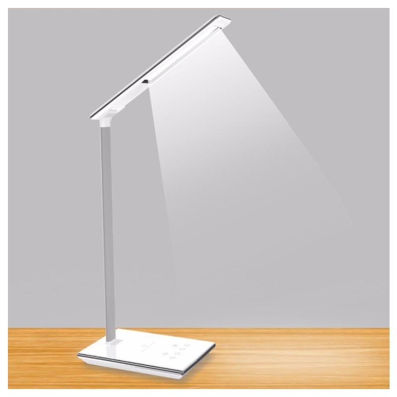 Qi Wireless Ladegerät mit LED Lampe und USB Anschluss WD102 Weiß Qi Wireless Ladegerät mit LED Lampe und USB Anschluss WD102 Weiß