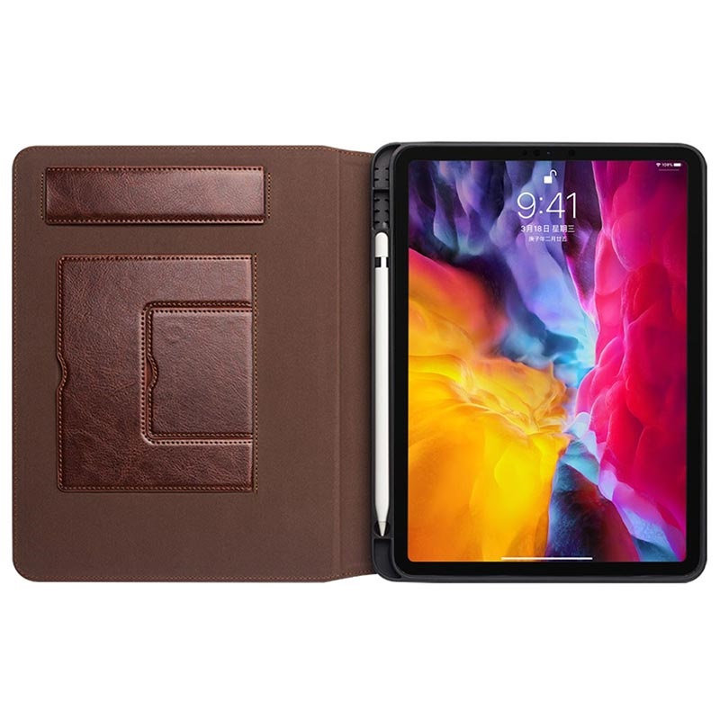 Qialino Classic iPad Pro 11 (2020) Folio Leder Hülle - Braun