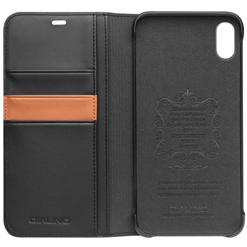 Qialino Classic Iphone Xs Max Lederhulle Mit Geldborse Qialino Classic Iphone Xs Max Lederhulle Mit Geldborse