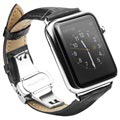 Apple Watch Series 7/SE/6/5/4/3/2/1 Qialino Leder Armband - 45mm/44mm/42mm - Schwarz