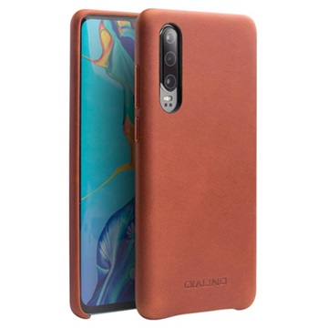 Qialino Premium Huawei P30 Lederhülle - Braun