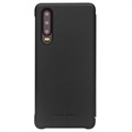 Qialino Smart View Huawei P30 Leder Flip Case - Schwarz
