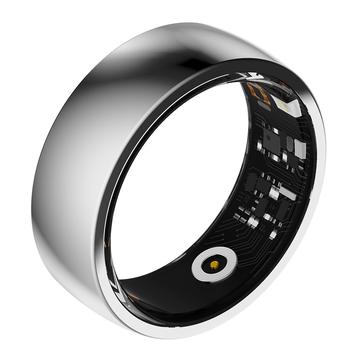 R09M Gesundheitsüberwachung Smart Ring - Größe: 17.8mm - Silber