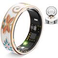 R18 Eleganter Emaille Smart Ring - Größe: 19.8mm - Bunt