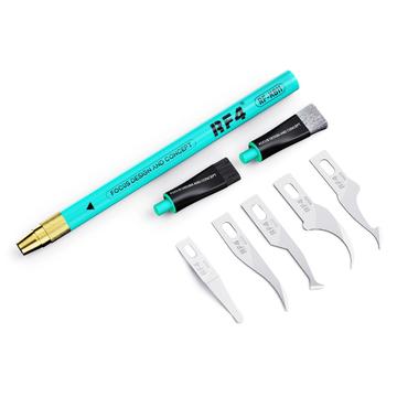 RF4 RF-KB11 Multifunktionale Dose, Kleber Handheld Entferner Handy-Reparatur Klinge Cutter Set mit Klingen