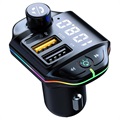 RGB Bluetooth FM Transmitter / Auto-Schnellladegerät ZTB-A10 - 20W - Schwarz