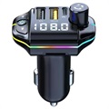 RGB Bluetooth FM Transmitter / Auto-Schnellladegerät ZTB-A10 - 20W - Schwarz