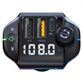 RGB Bluetooth FM Transmitter / Auto-Schnellladegerät ZTB-A10 - 20W - Schwarz