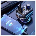 RGB Bluetooth FM Transmitter / Auto-Schnellladegerät ZTB-A10 - 20W - Schwarz