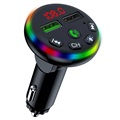 RGB LED Bluetooth FM Transmitter / Kfz-Ladegerät F13 mit 2x USB