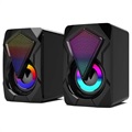 RGB Stereo Gaming-Lautsprechern X2 - 2x3W - Schwarz