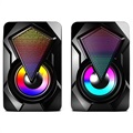 RGB Stereo Gaming-Lautsprechern X2 - 2x3W - Schwarz