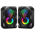 RGB Stereo Gaming-Lautsprechern X2 - 2x3W - Schwarz