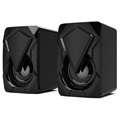 RGB Stereo Gaming-Lautsprechern X2 - 2x3W - Schwarz