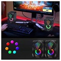 RGB Stereo Gaming-Lautsprechern X2 - 2x3W - Schwarz