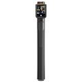 RK-X40W Ultra Bluetooth Selfie Stick mit Bildschirmspiegelung und automatisch aufklappbarem Ständer - Schwarz