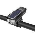 ROCKBROS HJ-052 Fahrrad-Vorderlicht Solar-Ladegerät Fahrradlicht mit Klingel - Schwarz/Weiß