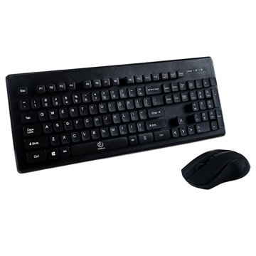 Rebeltec Millenium Kabelloses Tastatur- und Mausset - Schwarz