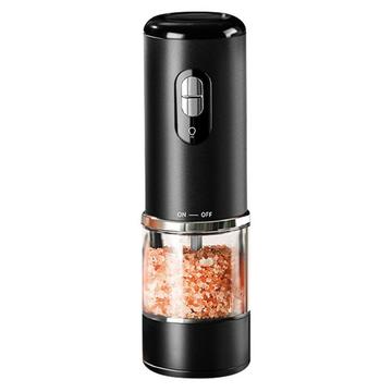 Elektrische Gewürzmühle mit Akku und einstellbarer Mahlstärke - Schwarz