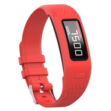 Garmin Vivofit 1/2 Ersatz-Silikonarmband mit integriertem Rahmen - Rot