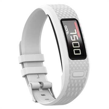 Garmin Vivofit 1/2 Ersatz-Silikonarmband mit integriertem Rahmen - Weiß