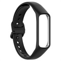 Samsung Galaxy Fit 2 Ersatz-Silikonarmband mit integriertem Rahmen - Schwarz