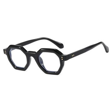 Retro Blue Light Blockierende Brillen - Schwarz