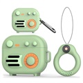 Retro Serie AirPods 3 Silikonhülle - Grün