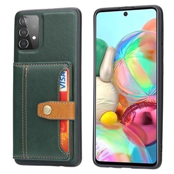 Samsung Galaxy A53 5G Retro Style Hülle mit Geldbörse - Grün