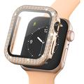 Strass Dekorativ Apple Watch SE (2022)/SE/6/5/4 Cover mit Panzerglas - 9H - 40mm - Roségold