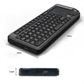 Rii X1 Mini Drahtlose Tastatur mit Touchpad - Schwarz