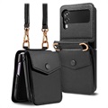Ringke Folio Signature Samsung Galaxy Z Flip3 5G Leder Tasche - Schwarz