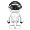 Robot IP Drahtlose Sicherheitskamera - 1080p - Weiß