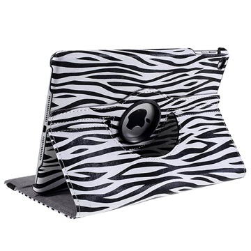 iPad 9.7 2017/2018 Rotierend Case - Zebra