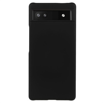 Google Pixel 6a Gummierter Kunststoff Cover - Schwarz