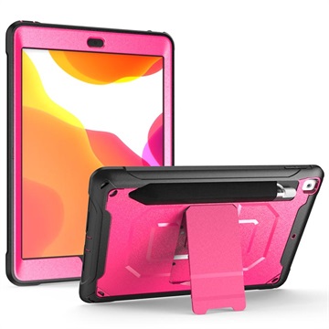 Rugged Serie iPad 10.2 2019/2020/2021 Hybrid Hülle mit Stand - Hot Pink