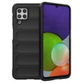 Rugged Serie Samsung Galaxy A22 4G TPU Hülle - Schwarz
