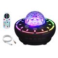 SSL001-C Tragbare Sternenprojektorlampe und Bluetooth-Lautsprecher - Schwarz