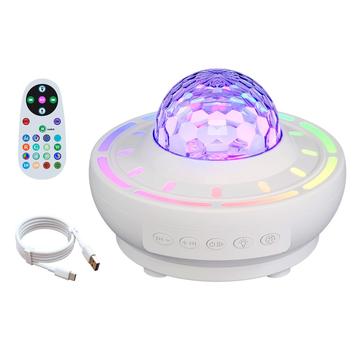 SSL001-C Tragbare Sternenprojektorlampe und Bluetooth-Lautsprecher - Weiß