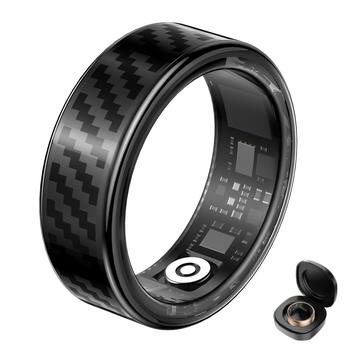 SY02 Kohlenstofffaser-Muster Smart Ring - Größe: 17.4mm