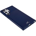 Saii Karbonfaser Samsung Galaxy S22 Ultra 5G TPU Hülle - Blau