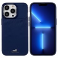 Saii Karbonfaser iPhone 13 Pro Max TPU Hülle - Blau