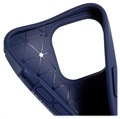 Saii Karbonfaser iPhone 13 Pro Max TPU Hülle - Blau