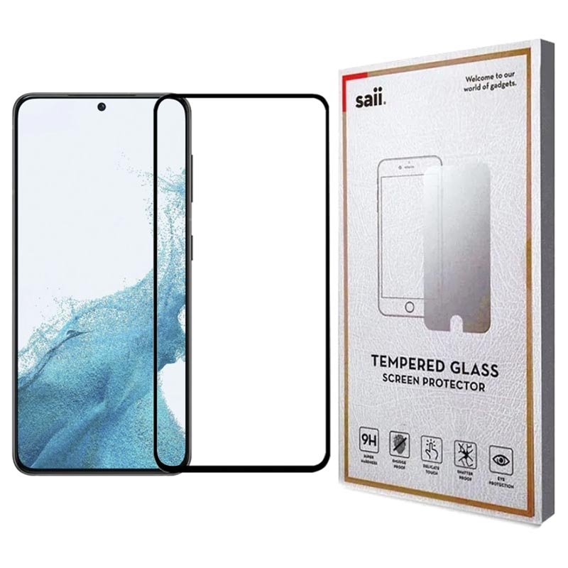 Saii 3D Premium Samsung Galaxy S22 Ultra 5G Tempered Glass - 9H