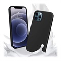 Saii Premium iPhone 13 Pro Liquid Silikonhülle - Schwarz