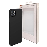 Saii Premium Liquid Silikon Case iPhone 12/12 Pro - Schwarz