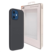Saii Premium iPhone 12 mini Liquid Silikon Case - Schwarz