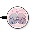 Saii Premium Universal Fast Qi Ladegerät - 15W - Elefanten in der Liebe