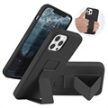 Saii iPhone 12/12 Pro Silikonhülle mit Handschlaufe - Schwarz