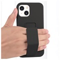 Saii iPhone 13 Silikonhülle mit Handschlaufe - Schwarz